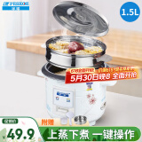 半球（PESKOE）电饭煲  宿舍迷你小容量蒸煮电锅 家用电饭锅带蒸笼 蒸煮米饭煲汤老式电饭锅 1.5L 【适用1-2人】