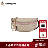 暇步士（Hush Puppies）胸包复古包包女包撞色链条包女神节礼物送女友老婆 米杏色HA-211212192 230*200*110