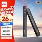 得力（deli）翻页笔教师用ppt投影笔激光翻页笔激光笔演讲笔 无线演示翻页器课件笔 逗猫笔红光 黑色MA58