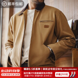 马登工装星际穿越底特律猎装夹克男春季J001美式帆布巴恩风翻领外套 卡其色 S