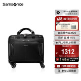 新秀丽（Samsonite）行李箱16英寸拉杆箱商务软箱前开口旅行机长箱BP0黑色登机箱