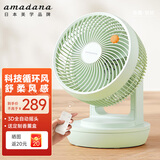 amadana空气循环扇家用非静音电风扇摇头台式电扇涡轮对流大风力台扇办公室宿舍桌面小风扇 FC013DR薄荷绿