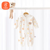 贝瑞加（Babyprints）宝宝衣服纯棉连体衣对开哈衣长袖四季内衣卡通爬服 糖果小熊80