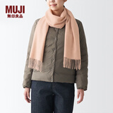 无印良品 MUJI 羊毛编织 围巾 围脖 DDA02A1A 烟熏粉色 30*180cm