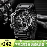 卡西欧（CASIO）手表男十年电力 户外运动男表 多功能石英学生手表学生表考试表 AEQ-110W-1B