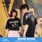 BOY LONDON【暗黑罗盘】夏情侣款短袖权杖印花炸街潮牌T恤N01906 N0103902 S