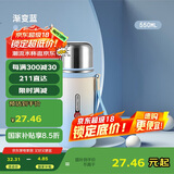 贝瑟斯小钢炮保温杯男女生不锈钢泡茶带盖高档茶水分离罗马杯蓝色550ml
