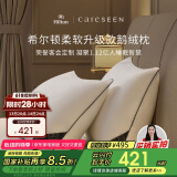 康尔馨枕芯 希尔顿100s五星级酒店羽绒枕A类95%白鹅绒枕头 单只 74*48cm