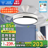 钻石牌（DIAMOND）吊扇灯隐形风扇灯变频led餐厅吊灯客厅中式灯饰餐厅灯遥控灯具WY 【变频】吸顶42寸遥控一级能效