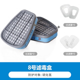 普达滤毒盒 P-H2S-1（8号）1组活性炭防毒面具过滤件防H2S有色金属冶炼采矿