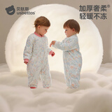 贝肽斯胎脂皮婴儿衣服秋冬新款纯棉连体衣加厚新生男女宝宝长袖哈衣