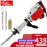 佰德力大功率单用电锤电镐65电镐工业拆混凝土马路工程地面墙面破碎拆除 65电镐3200W+尖扁镐头+机油