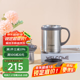 虎牌（TIGER）保温杯 办公型不锈钢真空杯茶滤网杯 水杯CWM-A035 350ml 浅灰色XC 350ml