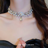 初逅 巴洛克人造钻石珍珠项链生日晚礼服高级感女士夸张闪钻锁骨链女 【巴洛克晚礼服项链】