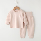 缤丽猫新生儿无骨纯棉四季简约套装婴儿衣服分体二件套装男女宝宝童装 肩扣套装-咖色 80