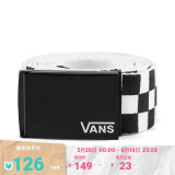 VANS范斯官方 男子腰带（1473mm*38mm）棋盘格休闲运动 黑白格纹 均码