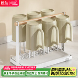 帅仕（shuaishi）沥水杯架子置物架玻璃杯架倒挂茶杯红酒杯架家用杯子架托盘白色