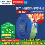 正泰（CHNT）阻燃电线BV2.5/4/6平方单股铜芯电线 电缆线国标电源线家用铜芯线 双色地线BV4  100米