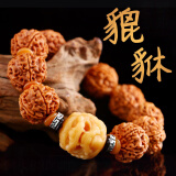 山中玉金刚菩提手串尼泊尔菩提子原籽龙鳞纹盘文玩大五瓣精品520送礼物 [精挑]五瓣貔貅款20-21mm
