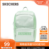 斯凯奇（Skechers）双肩包男女简约双肩背包电脑包运动休闲包 L320U196 宝石绿/清绿/05E6 99