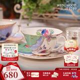 WEDGWOOD[618保价]花间舞蝶杯碟组咖啡杯碟精致奢华英式下午茶杯碟 花间舞蝶绿色杯碟