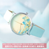 博物文创故宫千里江山手表女士学生腕表国产创意送人纪念品生日礼物七夕 石英表(礼盒)