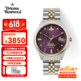 薇薇安·威斯特伍德（Vivienne Westwood）西太后手表碎冰蓝女表钢带石英表生日礼物送女生名表指针表情侣表 乌梅紫 VV261BYSG