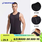 迪卡侬速干背心男夏季跑步健身无袖篮球快干纯色训练服-2504725