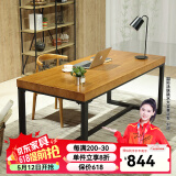 恬梦实木电脑桌台式家用简易书桌简约卧室学习写字桌办公长条桌子 标准版:120*60*75桌面厚8公分