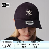 NEW ERA纽亦华MLB棒球帽男女情侣软顶NY LA刺绣弯檐帽子920 13793052-黑色-NY OSFM（56-62CM）