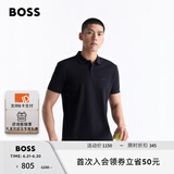 BOSS【100%棉 珠地布】男士夏高尔夫运动短袖Polo衫 402-深蓝色 XL