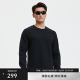 SANFO PLUS三夫户外抓绒衣轻锋毛织圆领毛衣轻便保暖男秋冬户外运动卫衣 黑色 L