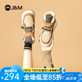 快乐玛丽（J&M）雪地靴女2024冬季新款短筒靴加绒保暖女靴时装皮毛一体棉鞋女东北 驼色【经典爆款 雪地畅行】 38 240mm
