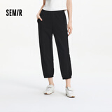 森马（Semir）【休闲裤福袋】春季百搭男女休闲裤运动风裤子 J款女裤-黑色【华夫格卫裤】 M