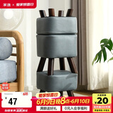 家逸家用矮凳沙发凳创意时尚茶几实木凳子简约方形换鞋凳垫脚凳