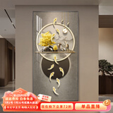 瑞尚（RUISHANG） 玄关装饰画现代简约进门壁画山水墙画竖版晶瓷画欧式轻奢挂画 九鱼生财 80*160cm/晶瓷面+铝合金边框