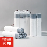 厨房一次性超厚垃圾袋家用垃圾袋加厚黑抽绳白色垃圾袋大号塑料袋 3卷装45只
