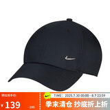 耐克NIKE运动配饰男女太阳帽棒球帽CLUB CAP速干帽子FB5372-010黑S/M