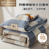 雅鹿·自由自在被子空调被夏凉被单人A类大豆纤维春秋被夏季薄被150x200cm加州蓝