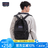 JANSPORT杰斯伯双肩包女男26L隔层轻便大容量背包学生书包 4QUE 008 黑色【升级款】侧袋+隔层