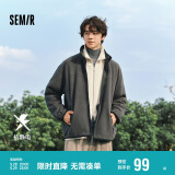 森马（Semir）张新成同款夹克男冬抗静电外套摇粒绒情侣上衣109724108203