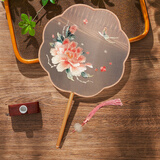 多美忆扇子古风团扇生日礼物中国风汉族拍照舞蹈扇-双面苏绣