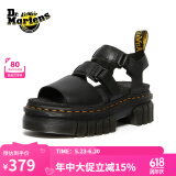 马丁（DR.MARTENS）Ricki 3-strap早春夏季舒适魔术贴扣带罗马凉鞋 黑色 37