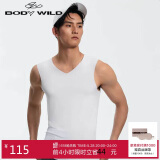 BODYWILD男士背心柔滑基础ZBN11RS1白色175