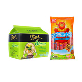 王中王火腿肠600g+统一汤达人日式豚骨味五连包125g*5袋