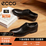 爱步（ECCO）皮鞋男 商务皮鞋男鞋简约正装皮鞋男士亮面皮鞋德比鞋 墨本621634 黑色/磁石灰62163450839 40 尺码偏大