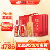 泸州老窖 特曲老字号 第十代 浓香型白酒 52度500ml*2*3传承整箱 含酒具