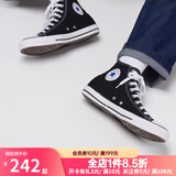 匡威（Converse）经典款All Star男女鞋情侣运动鞋高帮帆布鞋休闲鞋板鞋101010 101010 黑色【Jennie同款】 37