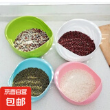 淘米器洗米筛淘米篮细孔不漏米厨房家用小号洗菜盆沥水篮 颜色随机2个装