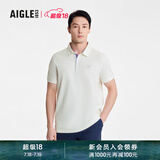 AIGLE艾高短袖POLO衫T恤春夏DFT速干吸湿排汗户外休闲运动舒适男 茉莉白 BC421 XXL